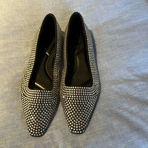 Sparkly rhinestone Zara flats
